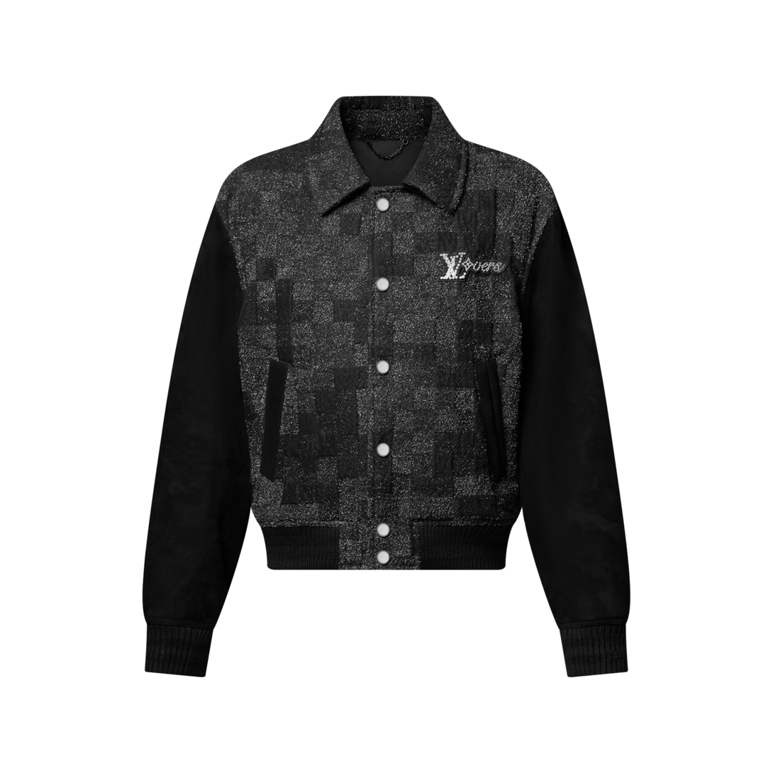 Louis Vuitton ブラック ジャケット Mix Leather Varsity Blouson - Ready-to-Wear | LOUIS VUITTON